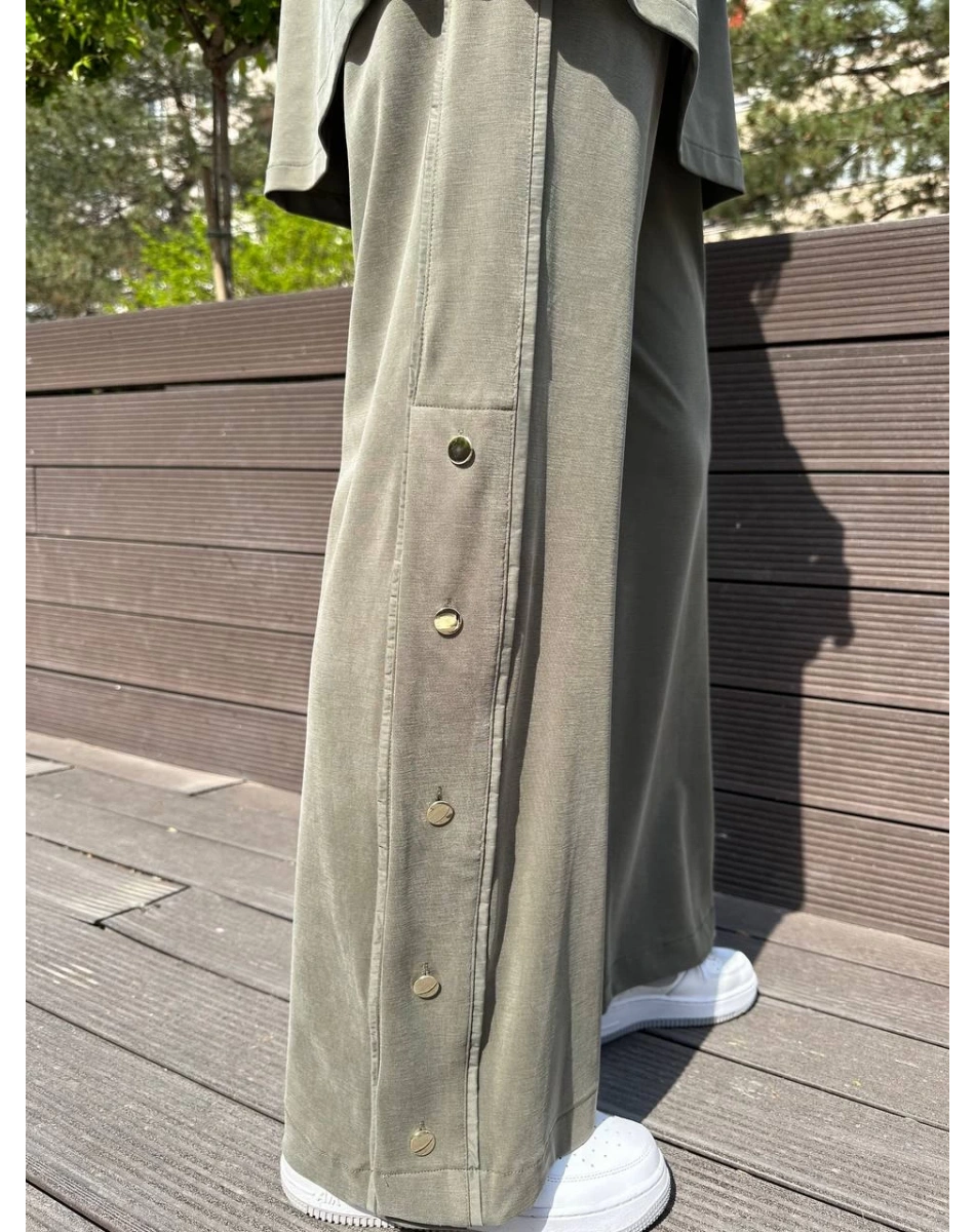 Hilay HLY0125Y101.019 Haki Latina Pantolonlu Takım