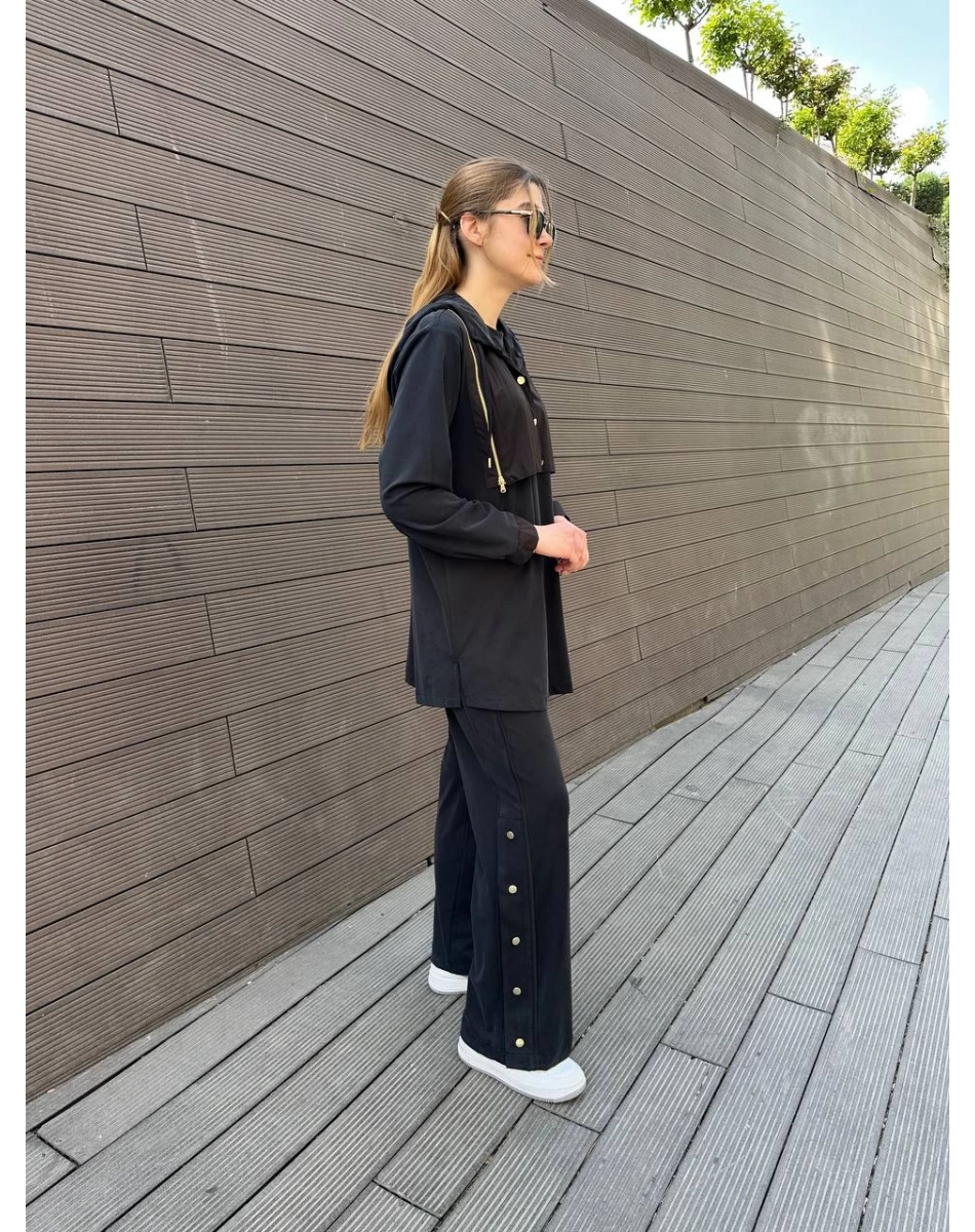 Hilay HLY0125Y101.019 Siyah Latina Pantolonlu Takım