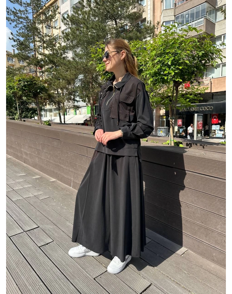 Hilay HLY0125Y101.020 Siyah Hazel Etekli Takım