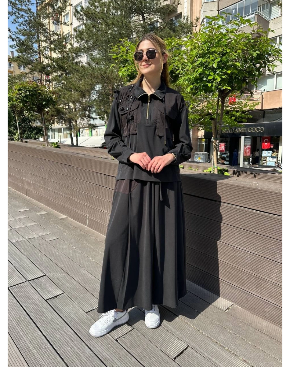 Hilay HLY0125Y101.020 Siyah Hazel Etekli Takım