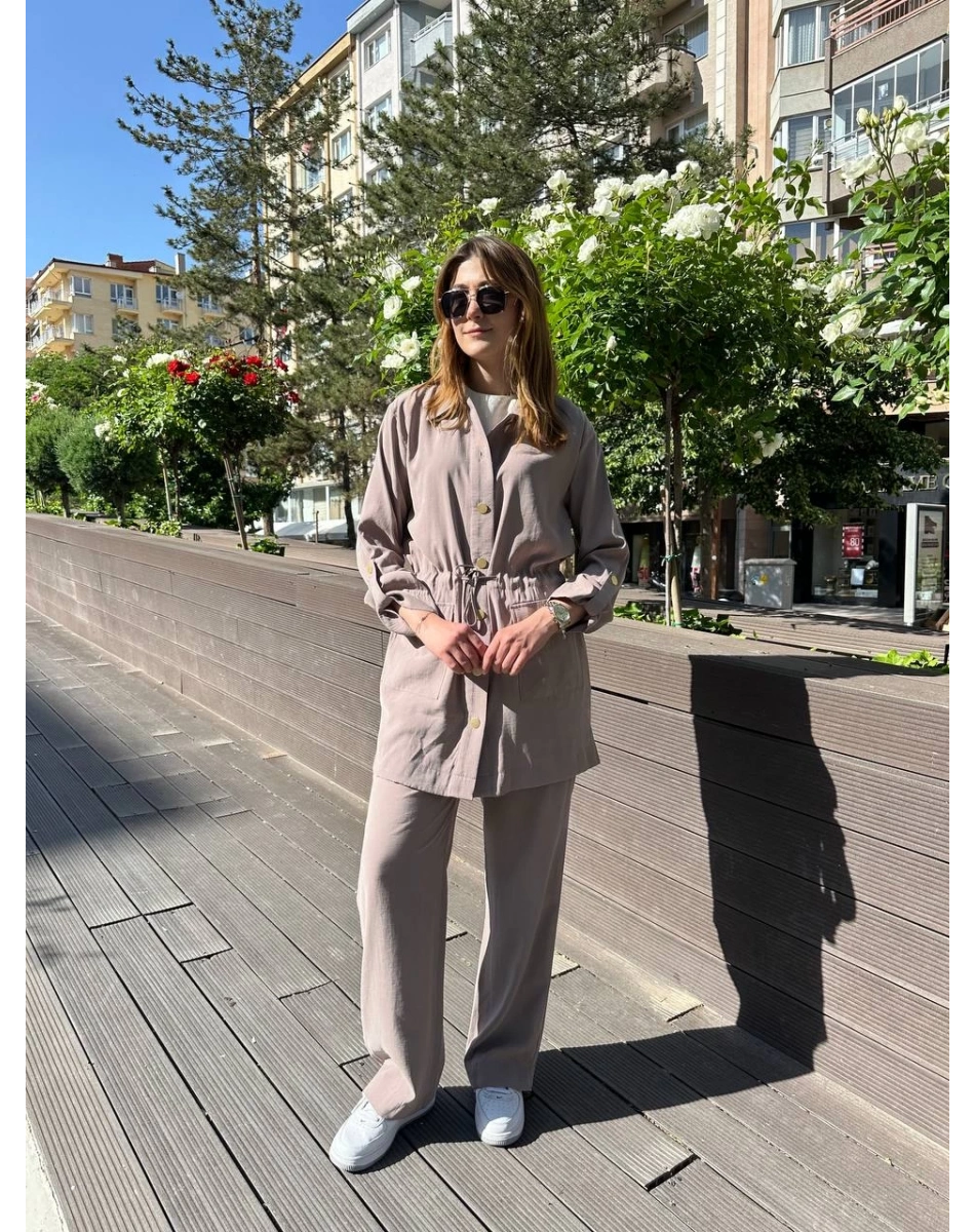 Hilay HLY0125Y101.031 Taş New Adrian Pantolonlu Takım