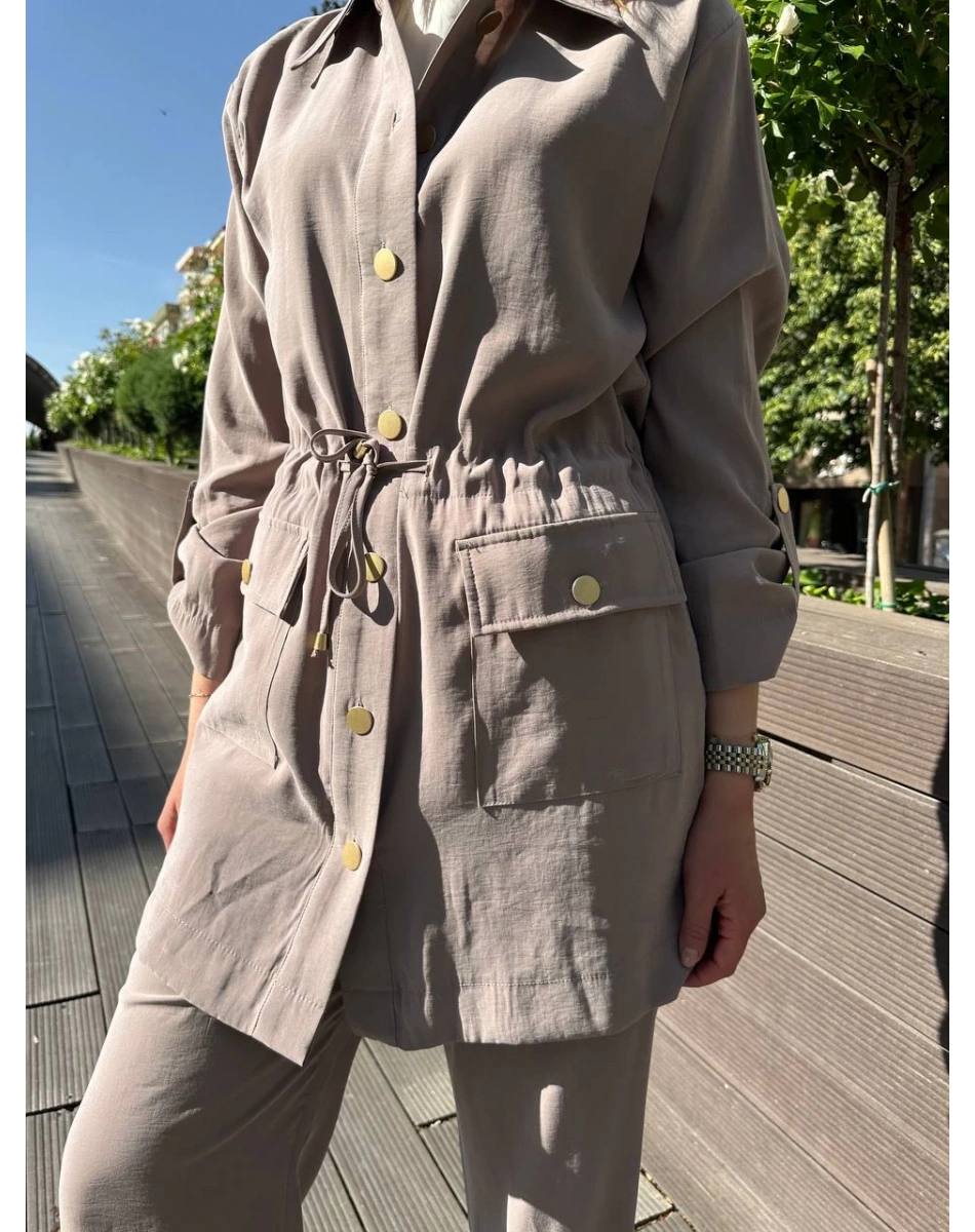 Hilay HLY0125Y101.031 Taş New Adrian Pantolonlu Takım