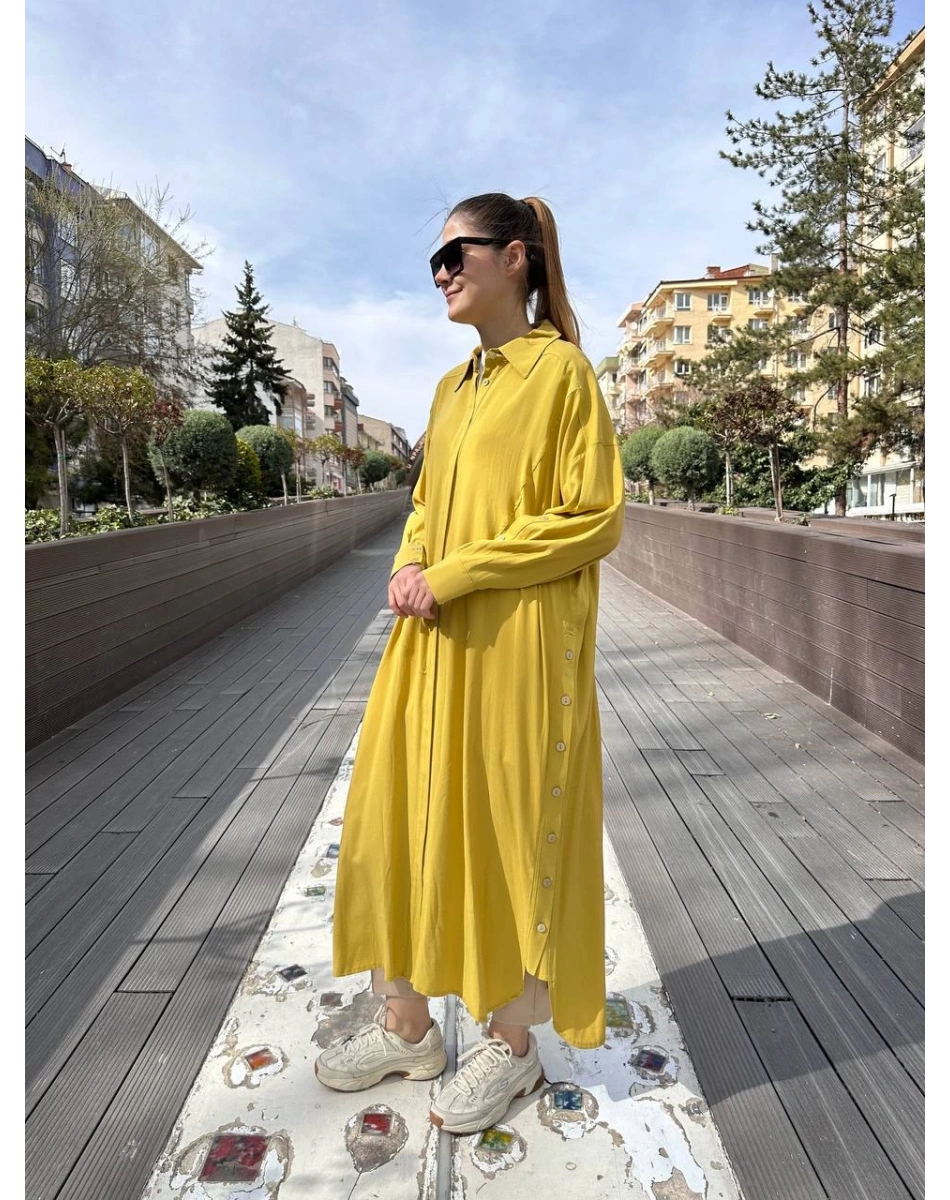 Hilay HLY0125Y104.001 Yağ Yeşili Belis Tunik