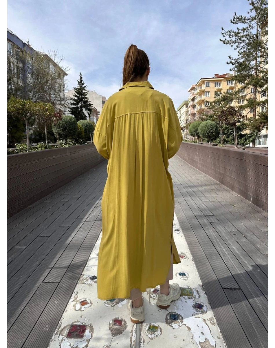 Hilay HLY0125Y104.001 Yağ Yeşili Belis Tunik