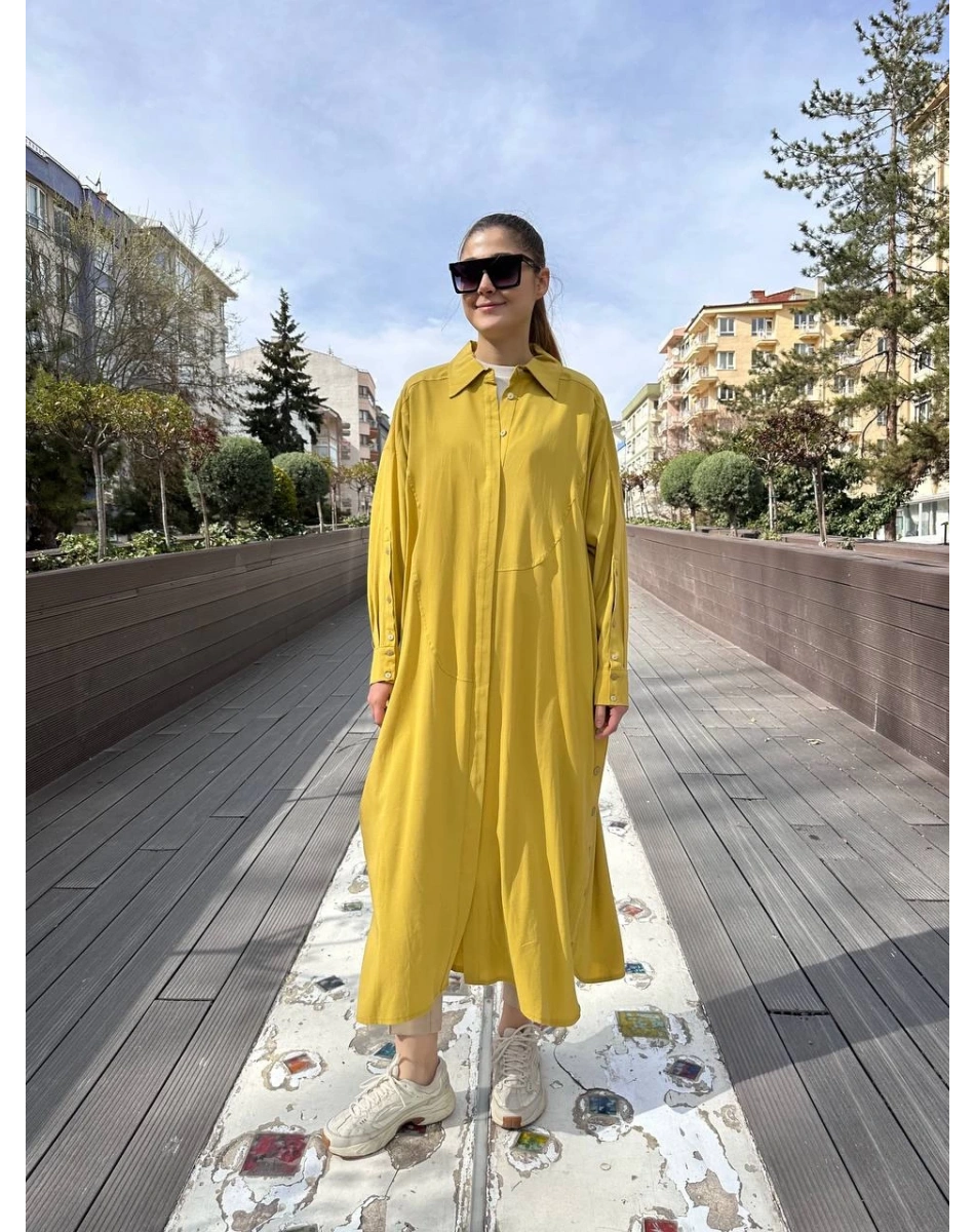 Hilay HLY0125Y104.001 Yağ Yeşili Belis Tunik