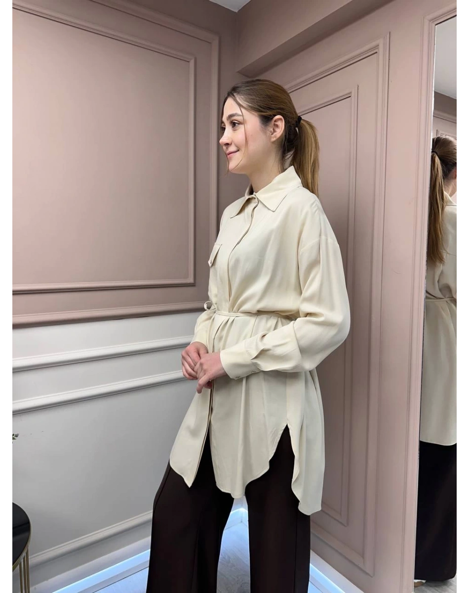 Hilay HLY0125Y108.001 Bej New Tera Gömlek