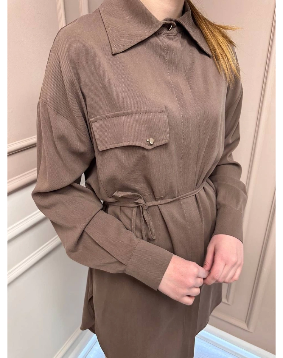 Hilay HLY0125Y108.001 Kahverengi New Tera Gömlek