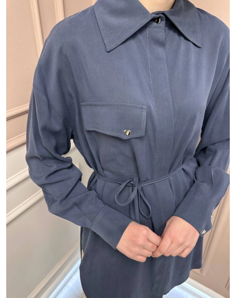 Hilay HLY0125Y108.001 Lacivert New Tera Gömlek