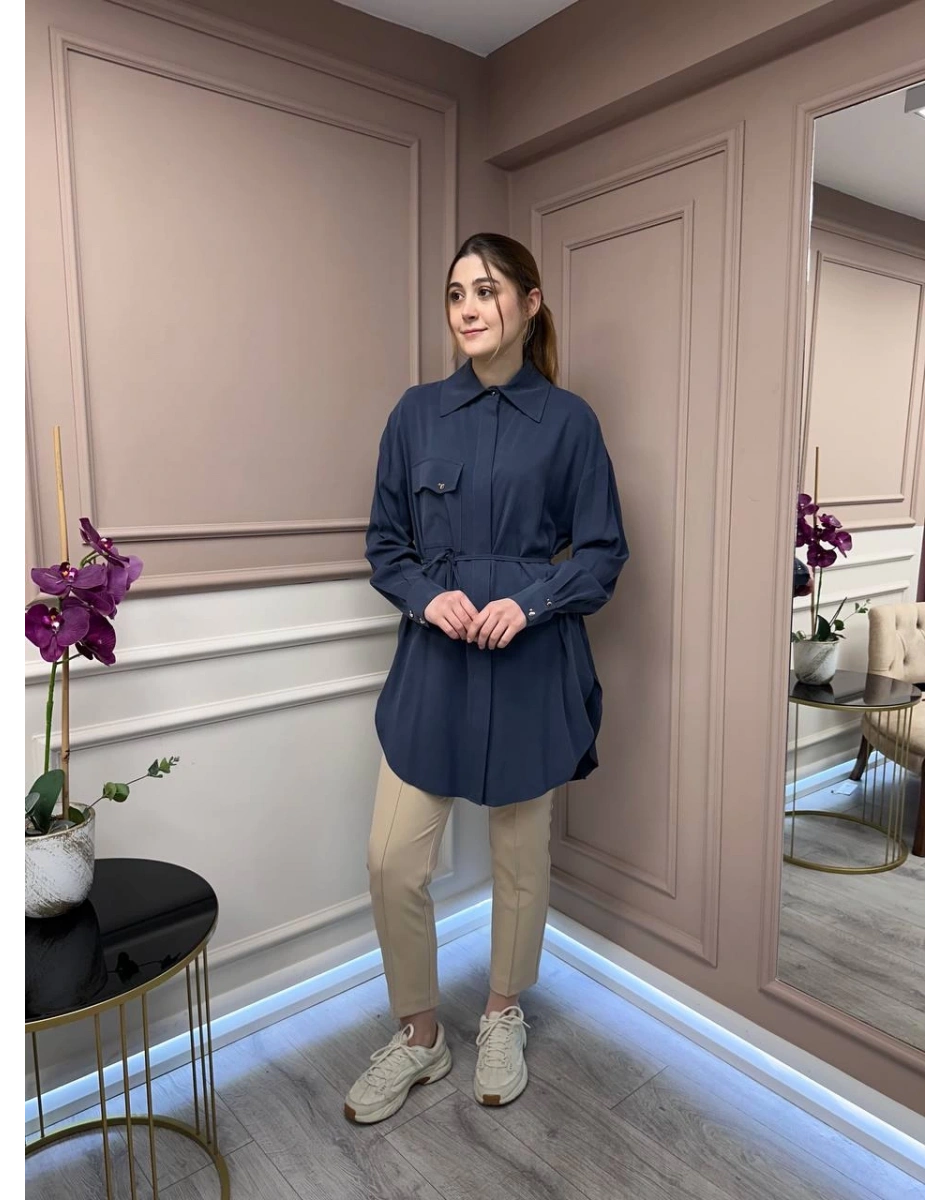 Hilay HLY0125Y108.001 Lacivert New Tera Gömlek