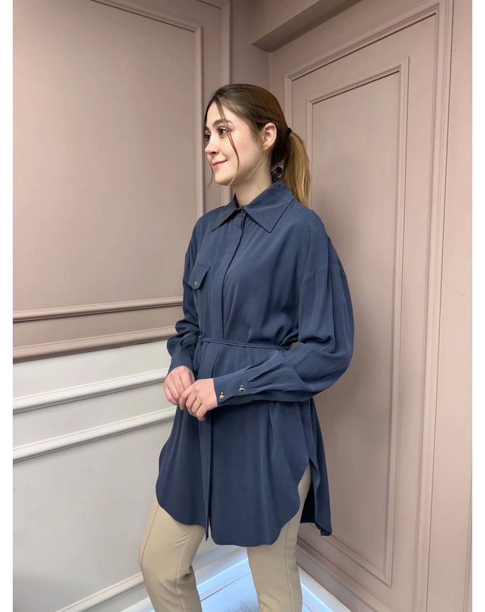 Hilay HLY0125Y108.001 Lacivert New Tera Gömlek