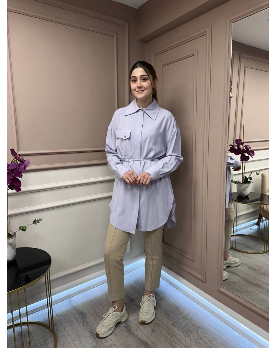 Hilay HLY0125Y108.001 Lila New Tera Gömlek
