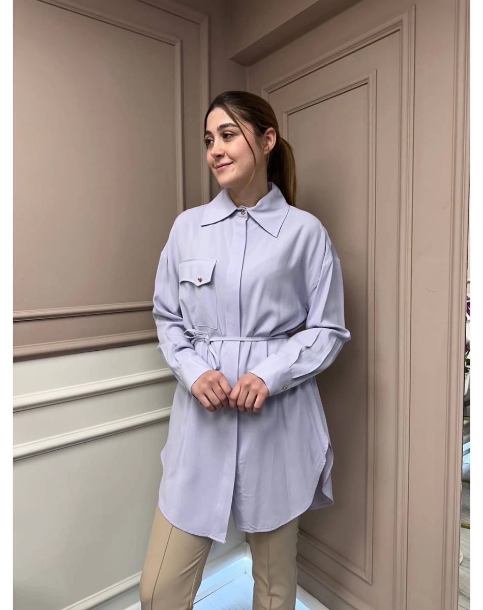 Hilay HLY0125Y108.001 Lila New Tera Gömlek