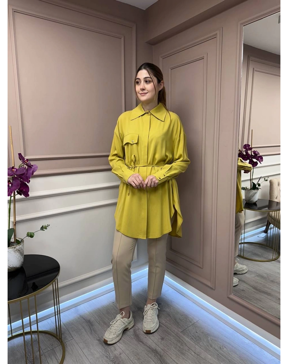 Hilay HLY0125Y108.001 Yağ Yeşili New Tera Gömlek