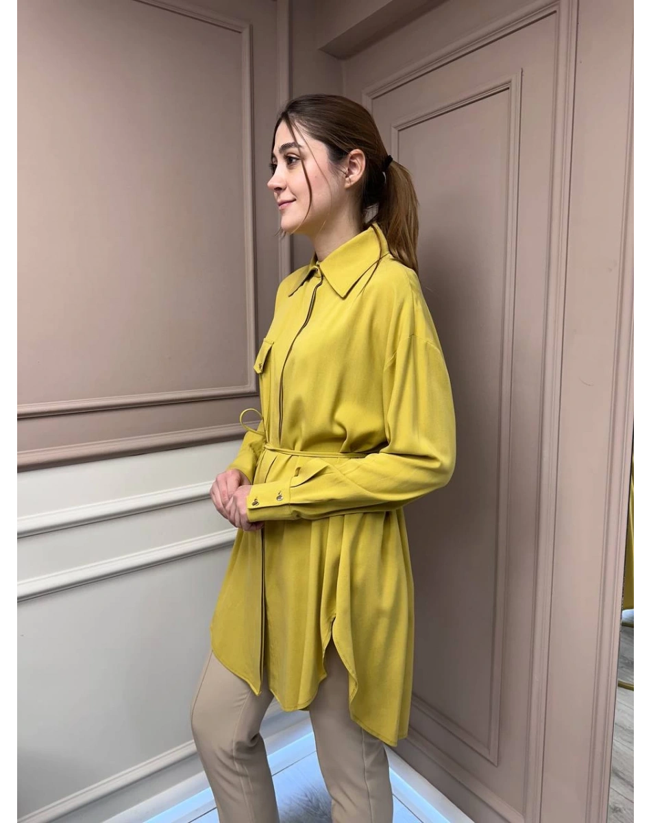 Hilay HLY0125Y108.001 Yağ Yeşili New Tera Gömlek