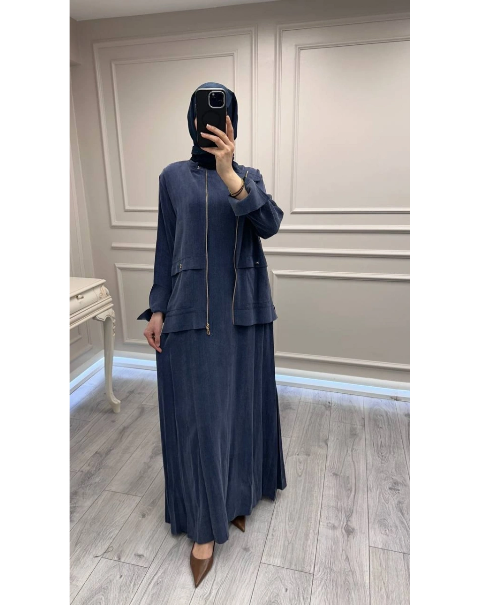 Hilay HLY0126K101.058 Lacivert New Andela Ceketli Elbise