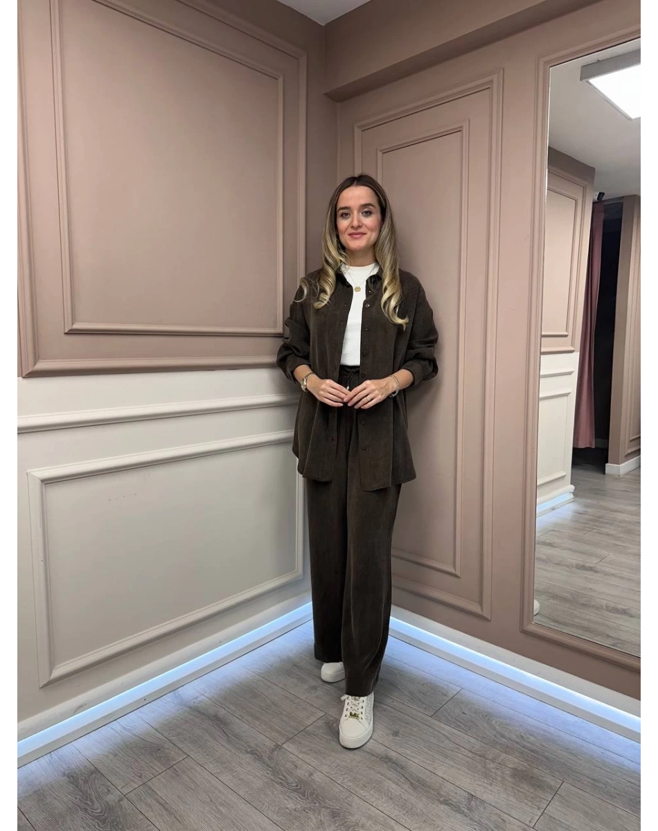 HNS HNS0004 Kahve Cupro Takım