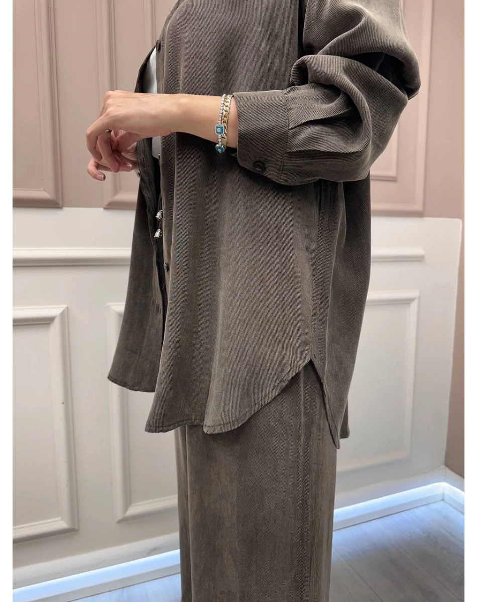 HNS HNS0004 Kahve Cupro Takım