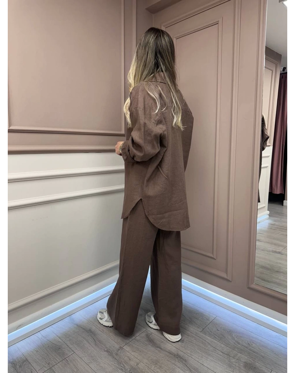 HNS HNSKTNTKM Kahve Keten İkili Takım