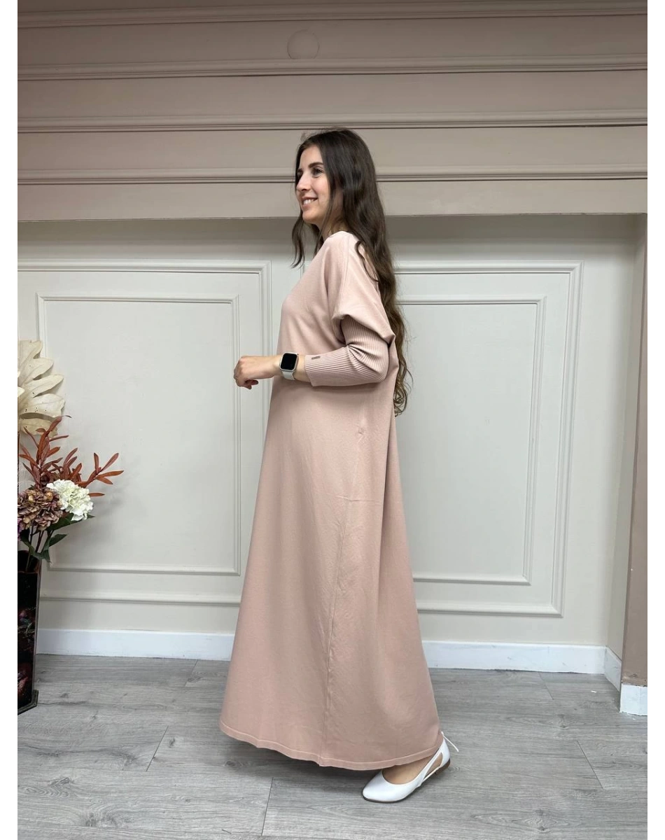 İnvee 5747 Somon Triko Elbise