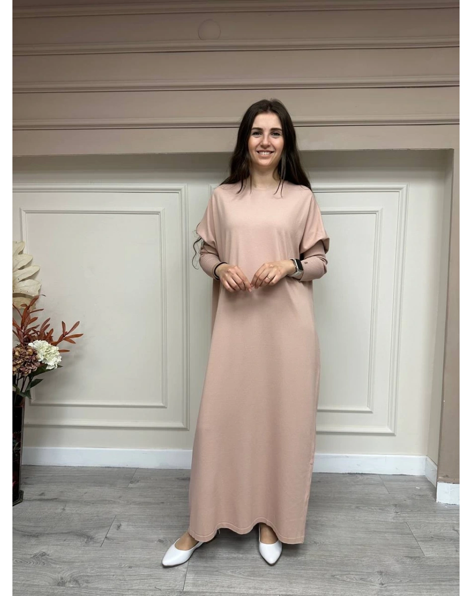 İnvee 5747 Somon Triko Elbise