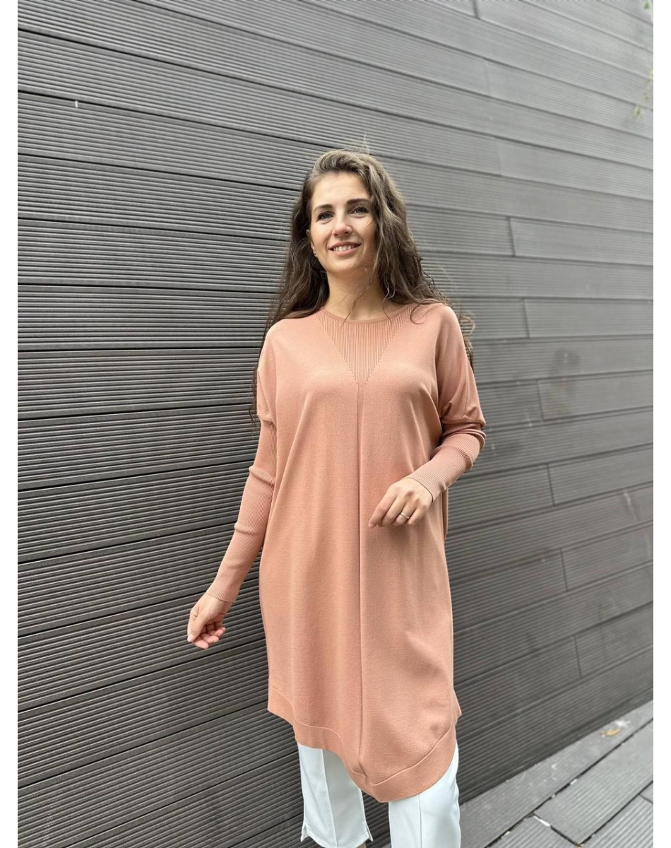 İnvee 6166 Soğan Kabuğu Uzun Triko