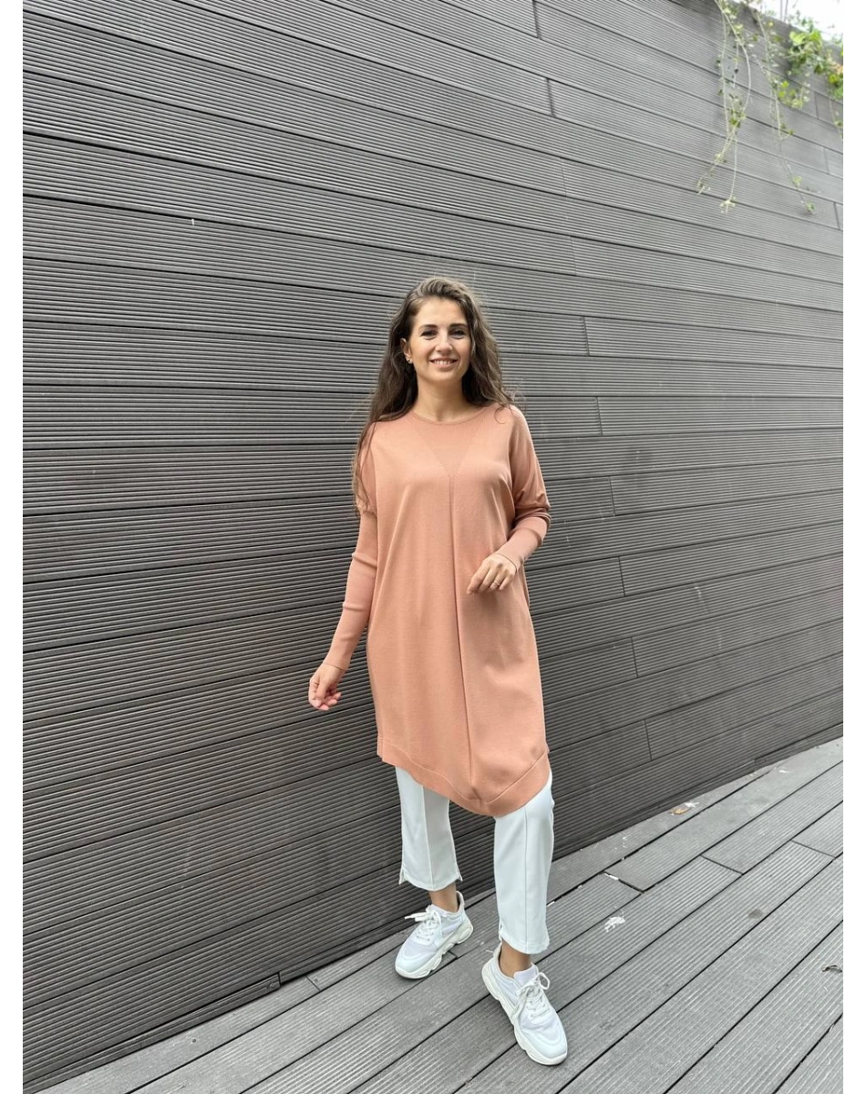 İnvee 6166 Soğan Kabuğu Uzun Triko