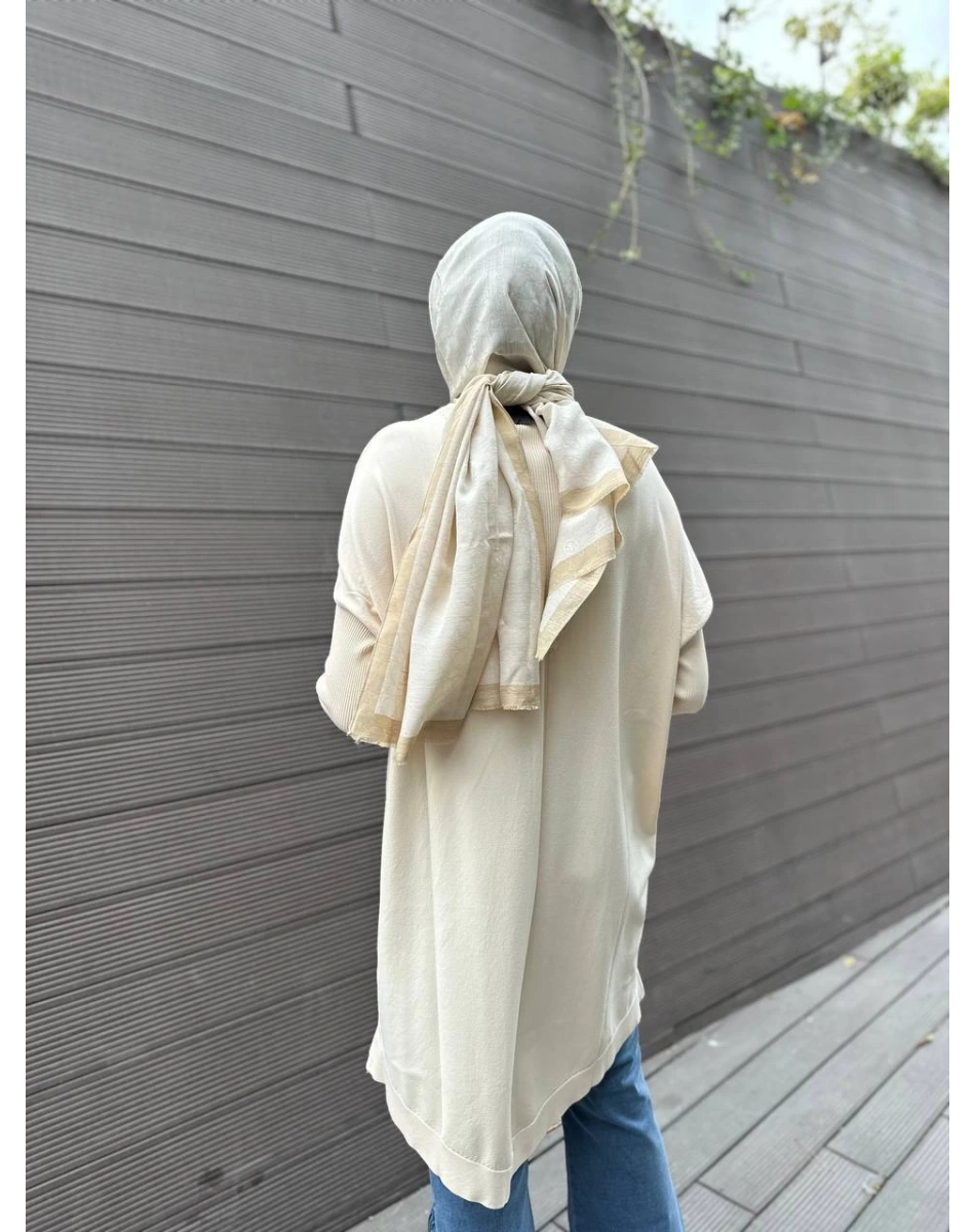 İnvee 6166 Vanilya Uzun Triko