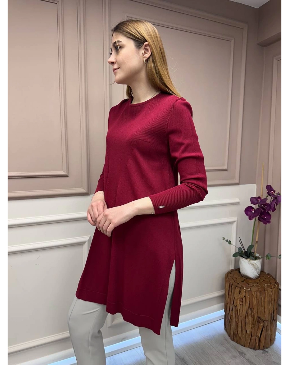 İnvee 6222 Bordo Triko Tunik