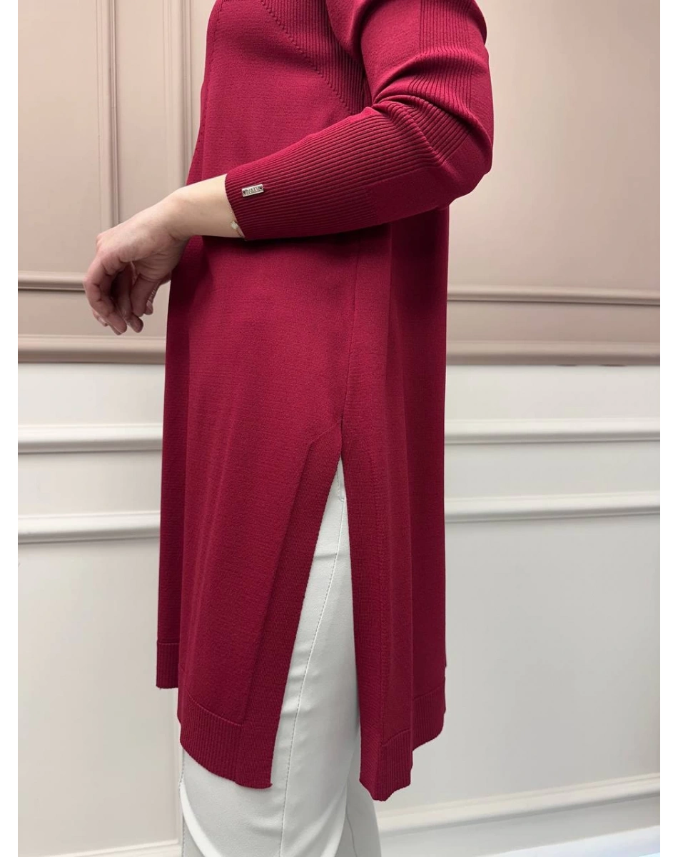İnvee 6222 Bordo Triko Tunik