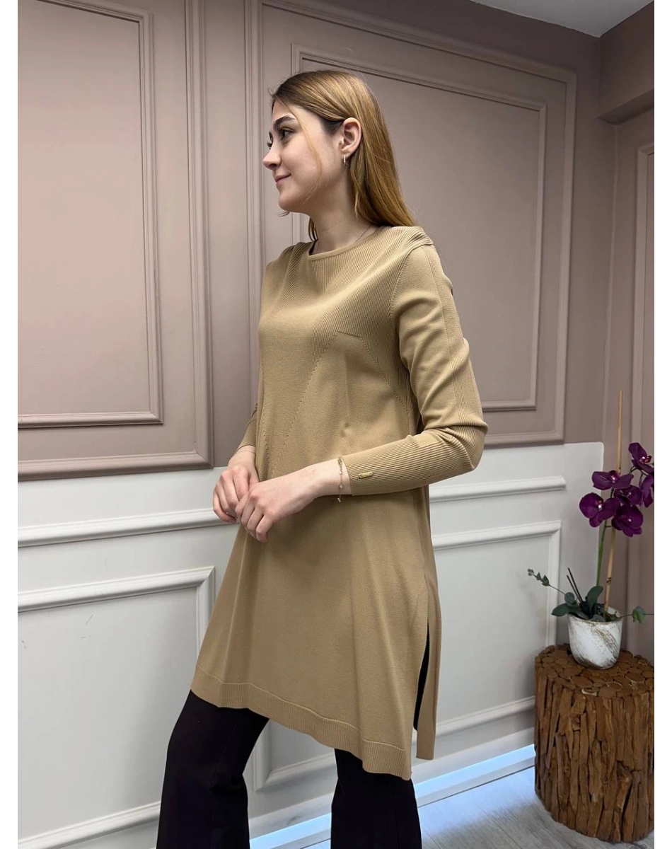 İnvee 6222 Camel Triko Tunik