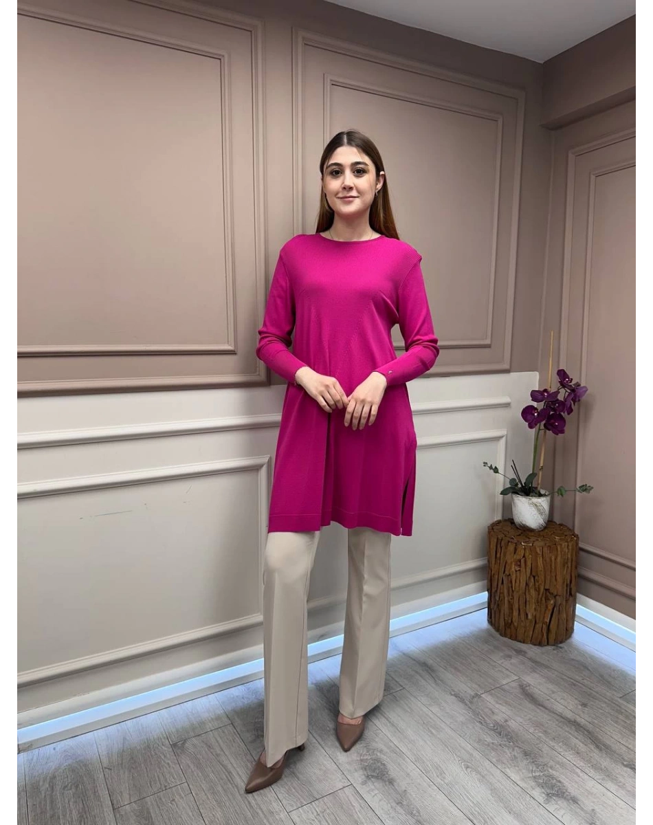 İnvee 6222 Fuşya Triko Tunik