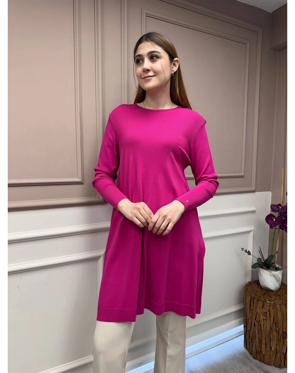 İnvee 6222 Fuşya Triko Tunik