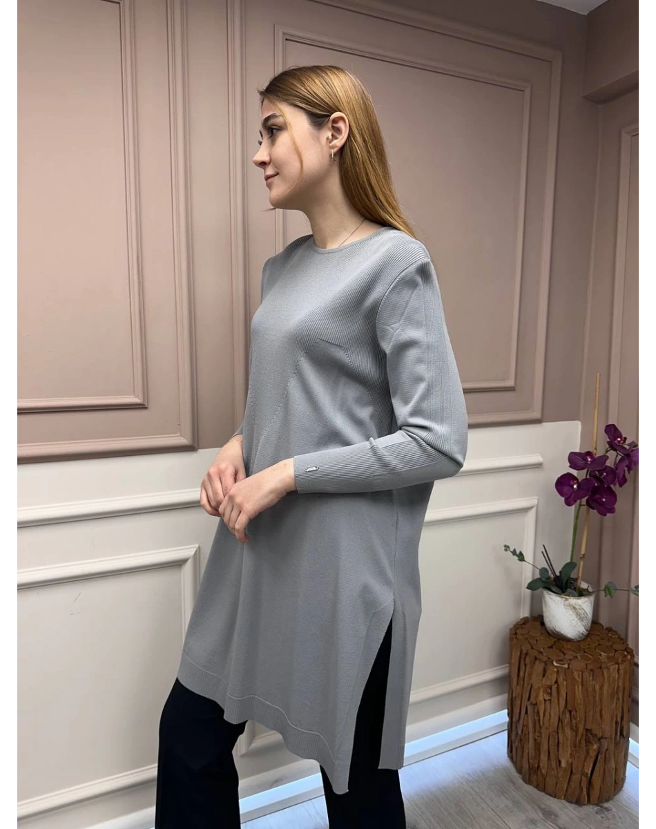 İnvee 6222 Gri Triko Tunik