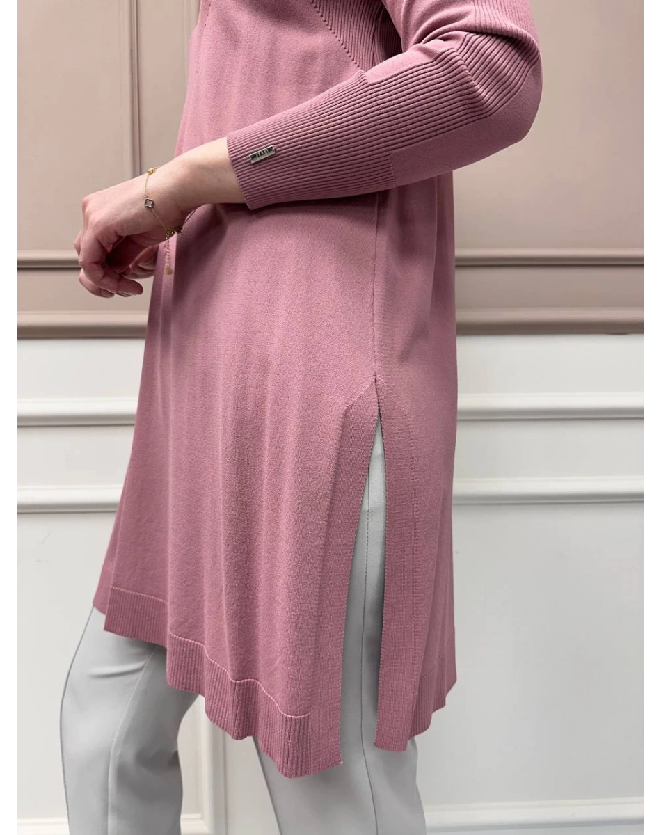 İnvee 6222 Gül Kurusu Triko Tunik