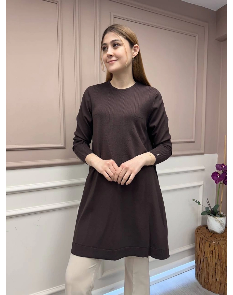 İnvee 6222 Kahve Triko Tunik