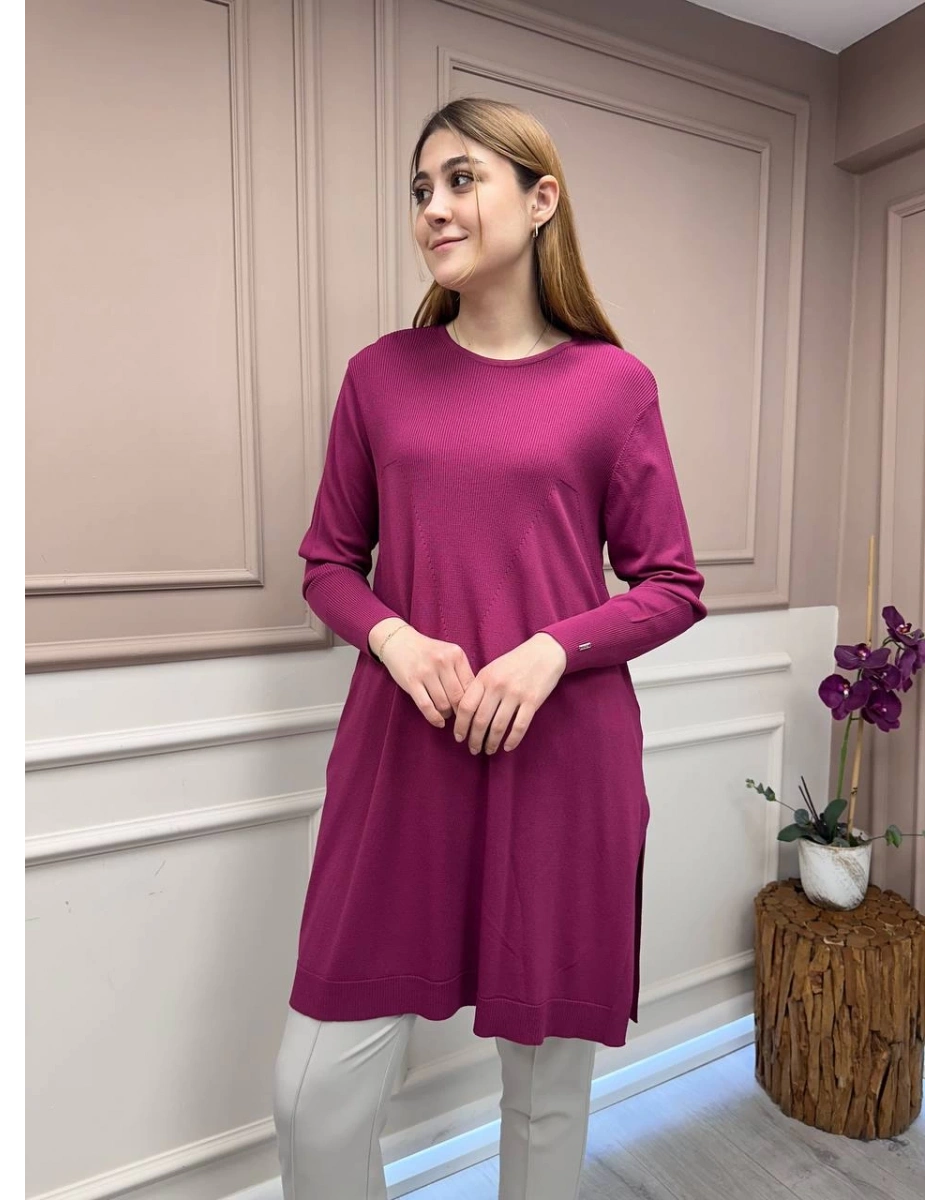 İnvee 6222 Vişne Triko Tunik