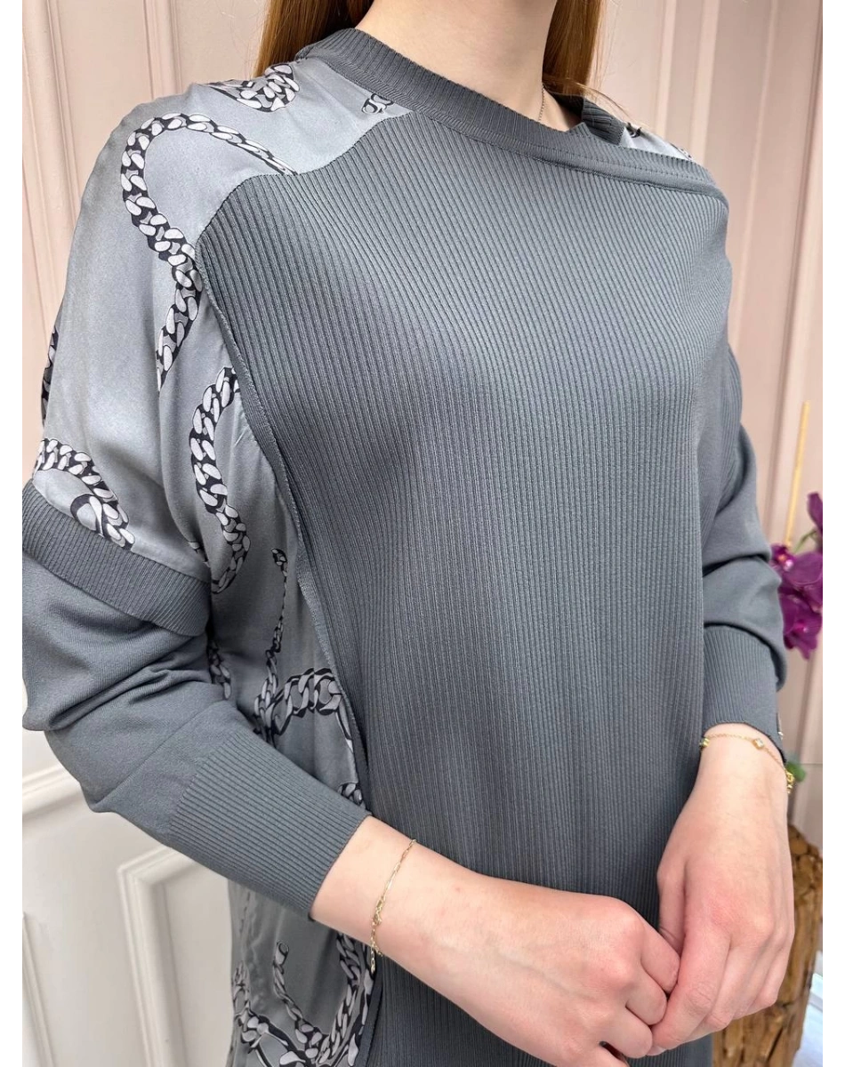 İnvee 6250 Antrasit Triko Tunik