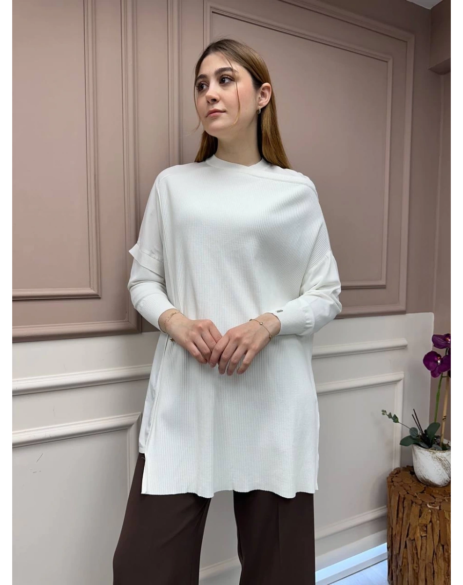 İnvee 6250 Ekru Triko Tunik