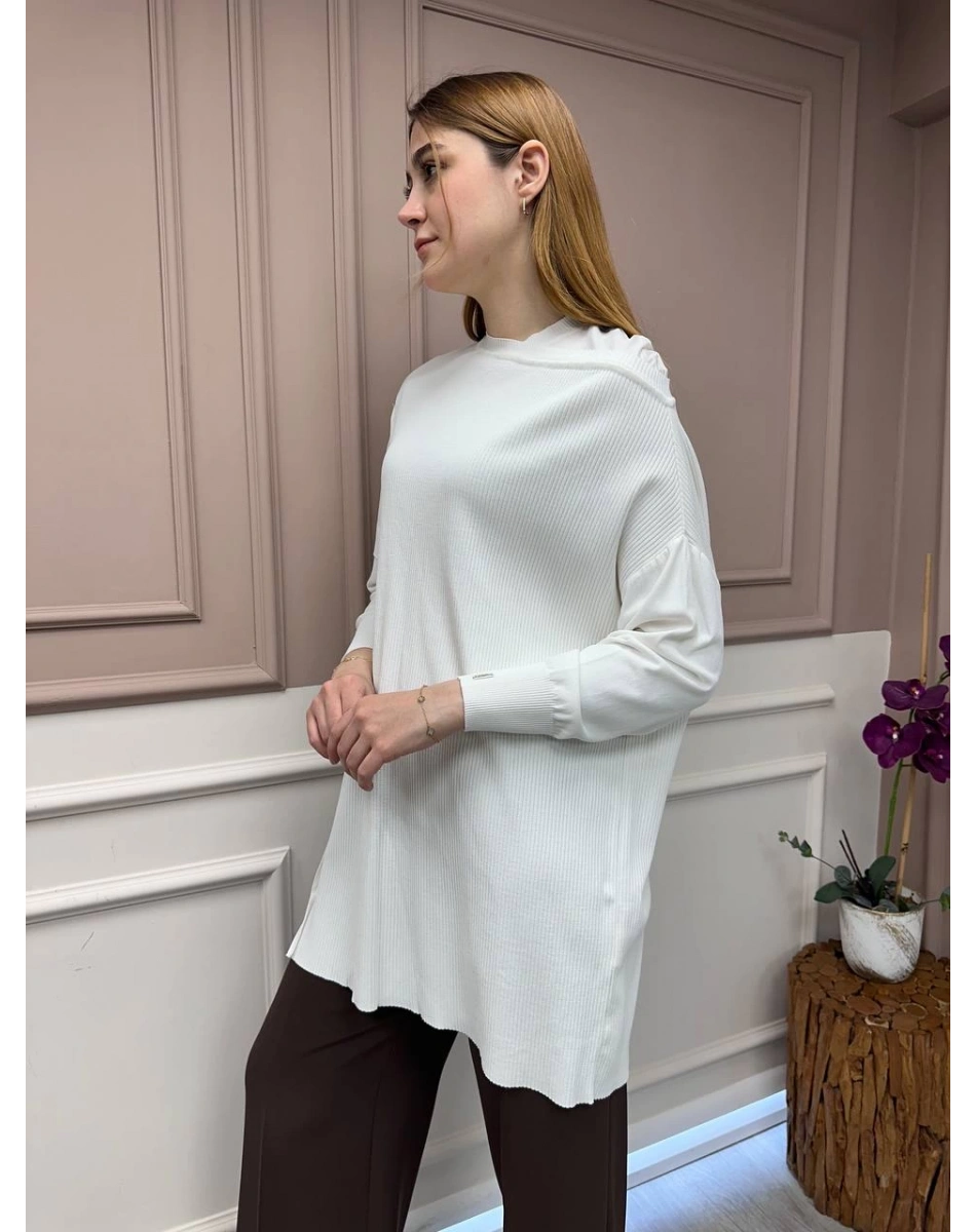 İnvee 6250 Ekru Triko Tunik