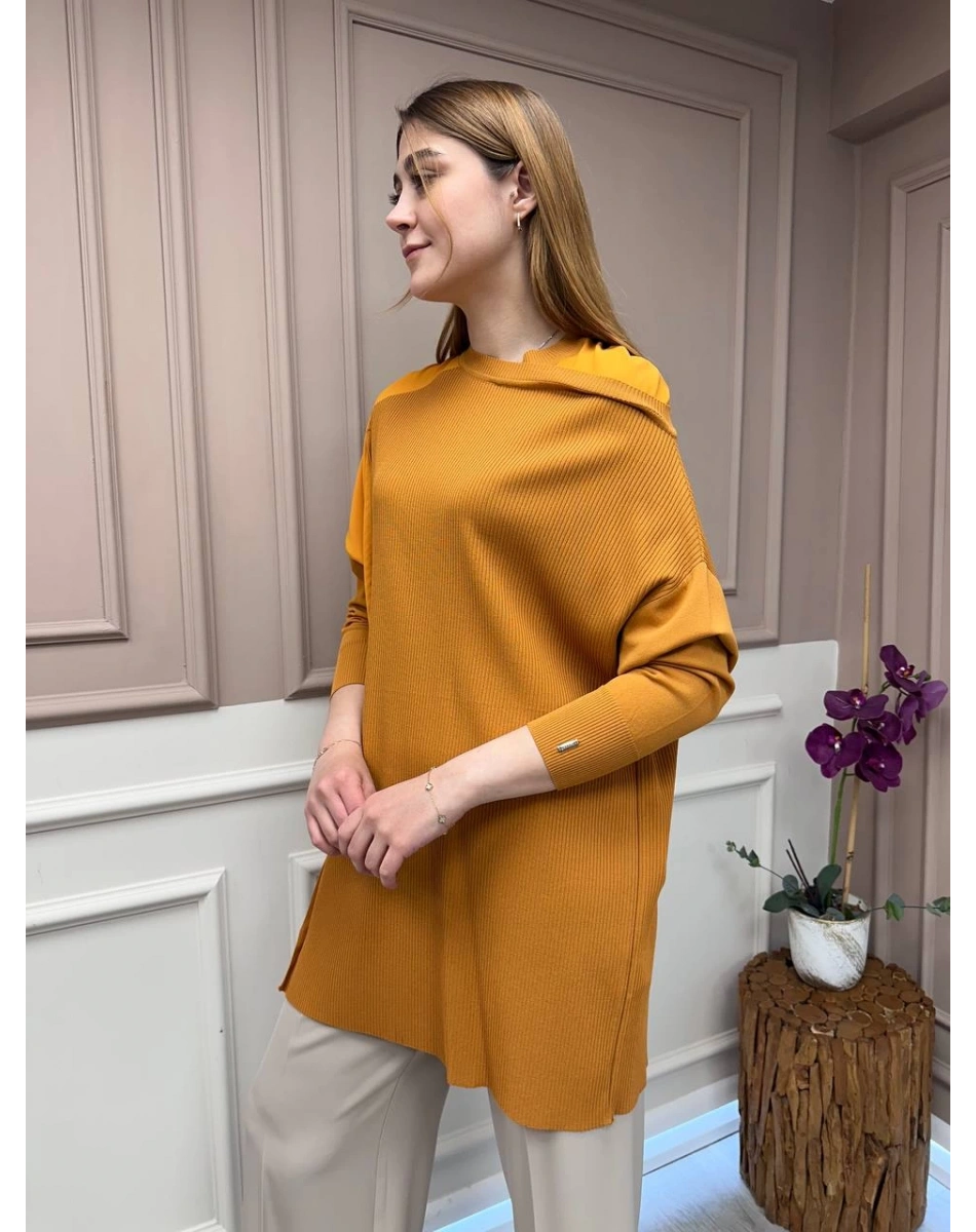 İnvee 6250 Hardal Triko Tunik