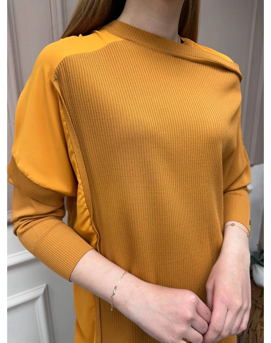 İnvee 6250 Hardal Triko Tunik