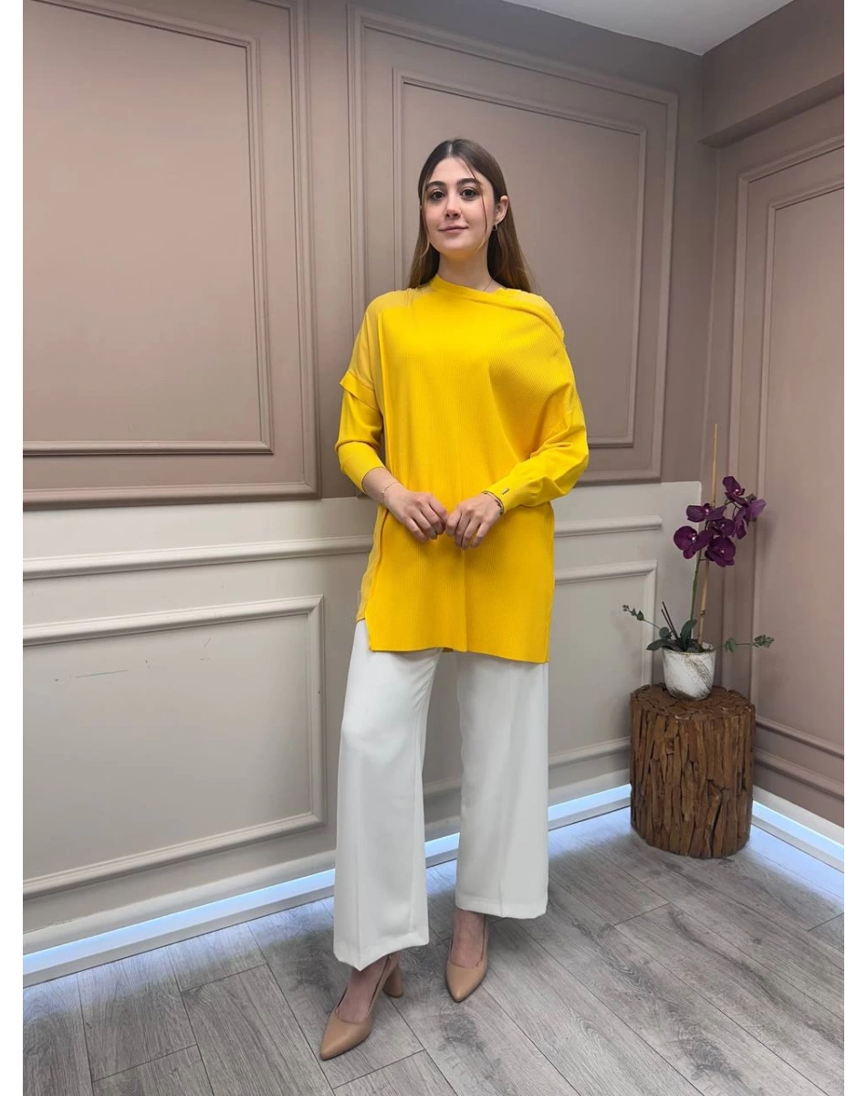 İnvee 6250 Sarı Triko Tunik
