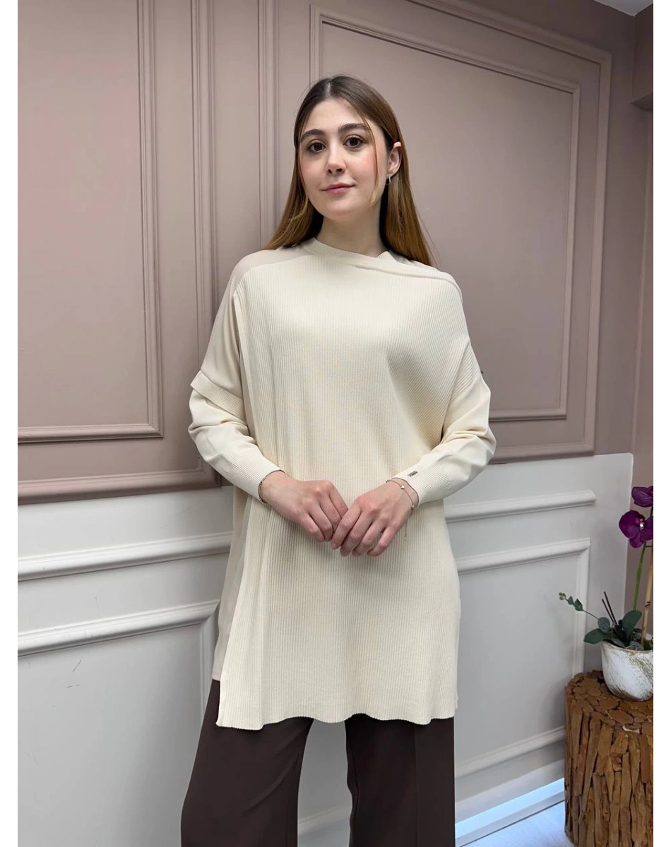İnvee 6250 Vanilya Triko Tunik