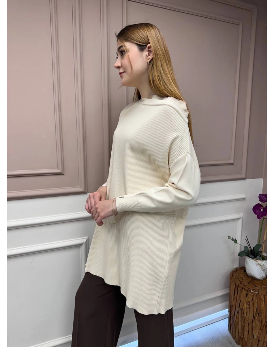 İnvee 6250 Vanilya Triko Tunik