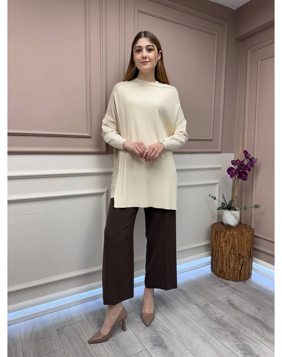 İnvee 6250 Vanilya Triko Tunik
