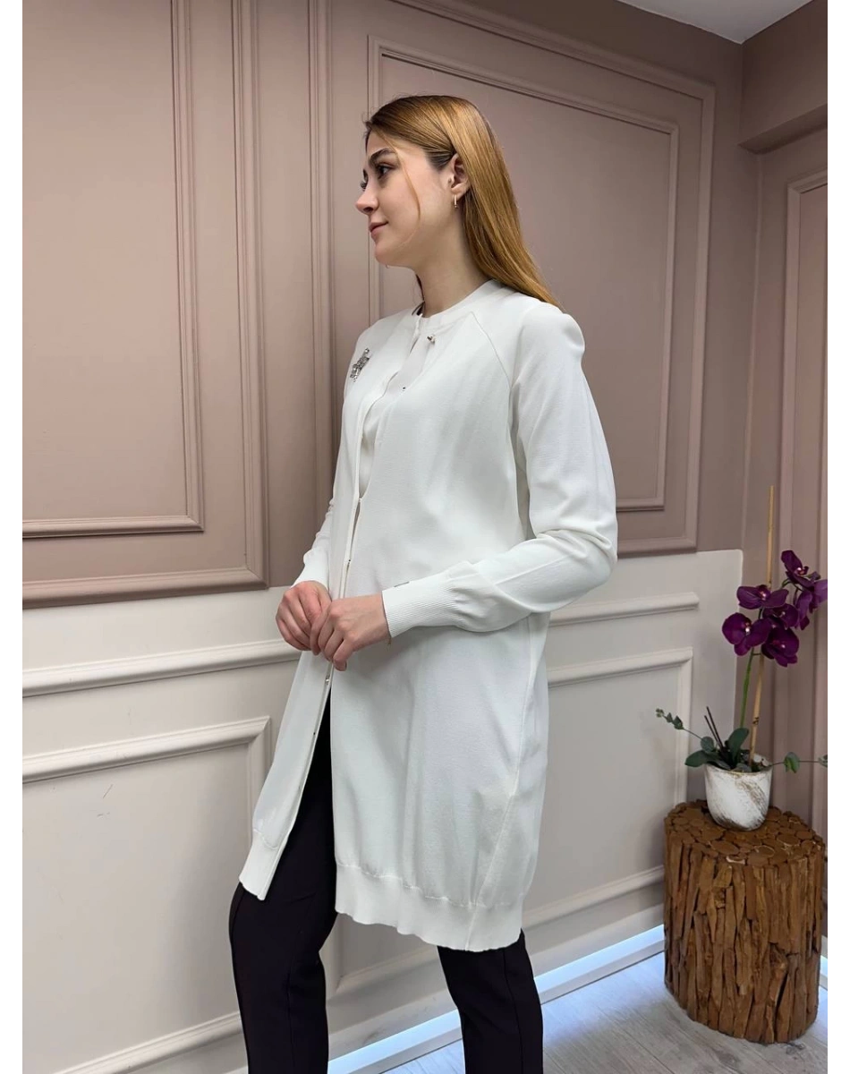 İnvee 6283 Ekru Yusufçuk Hırka