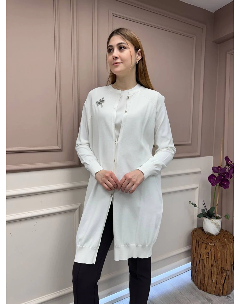 İnvee 6283 Ekru Yusufçuk Hırka