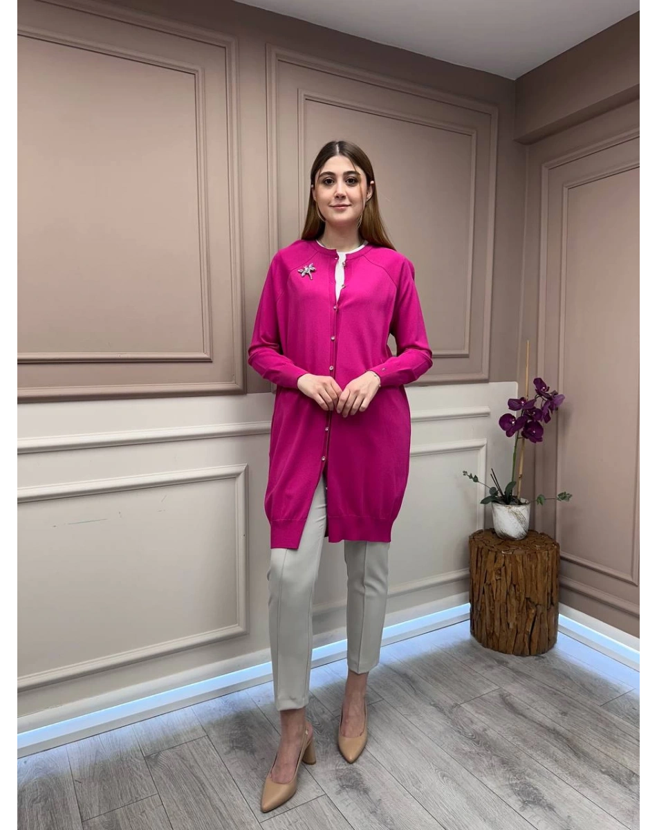 İnvee 6283 Fuşya Yusufçuk Hırka