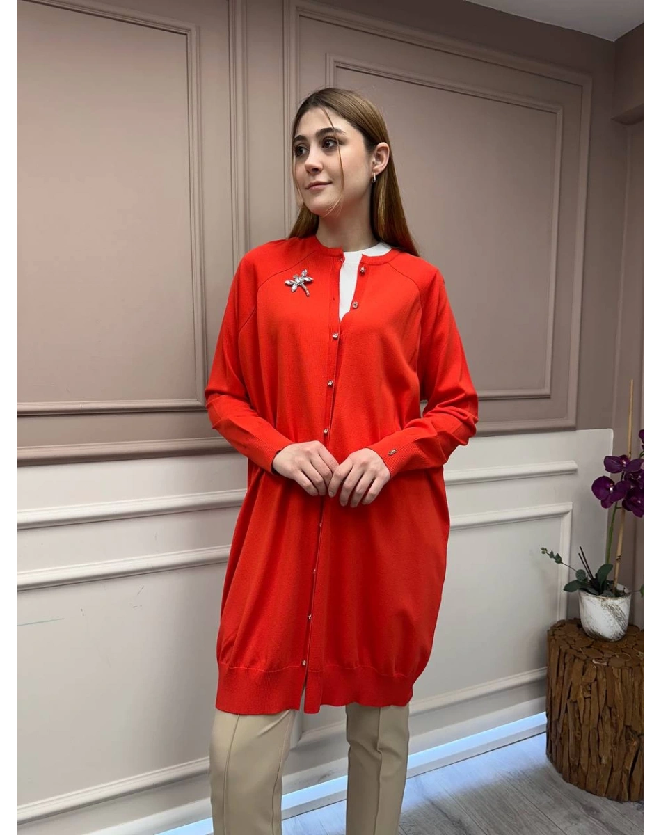 İnvee 6283 Oranj Yusufçuk Hırka