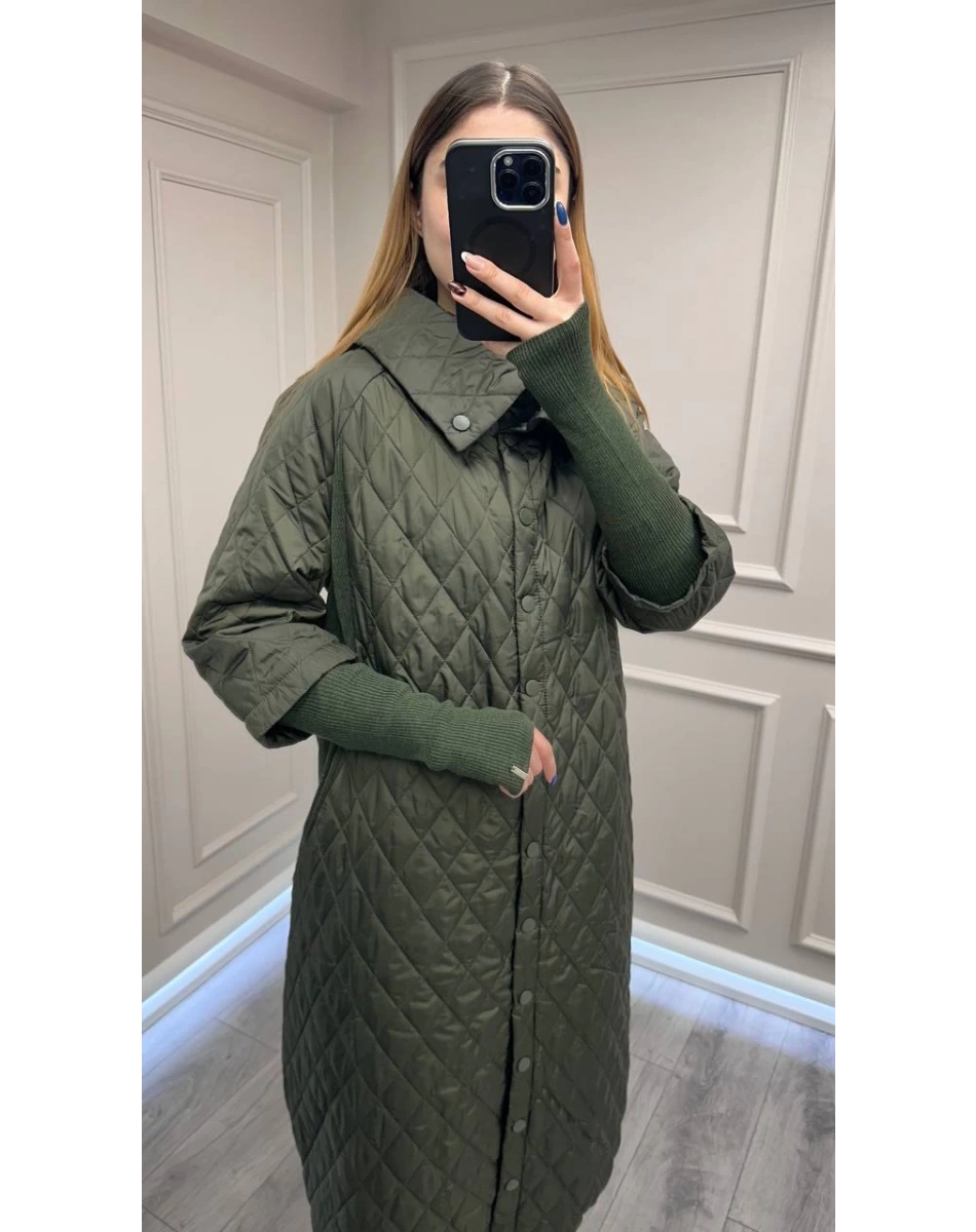 İnvee 6378 Haki Triko Eldivenli Uzun Mont